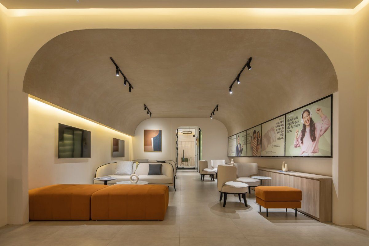 Boutique-style patient lounge at Greenfield Dental Clinic Hanoi