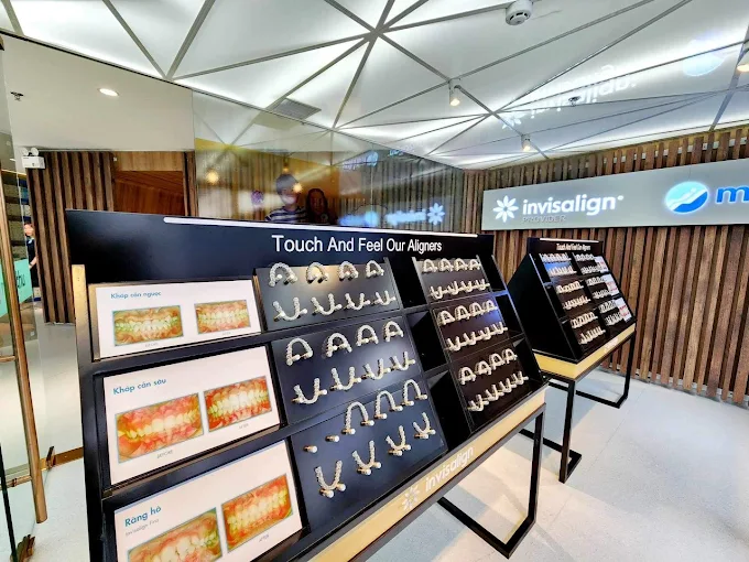 Doctors display wall at Minh Thu Dental Clinic