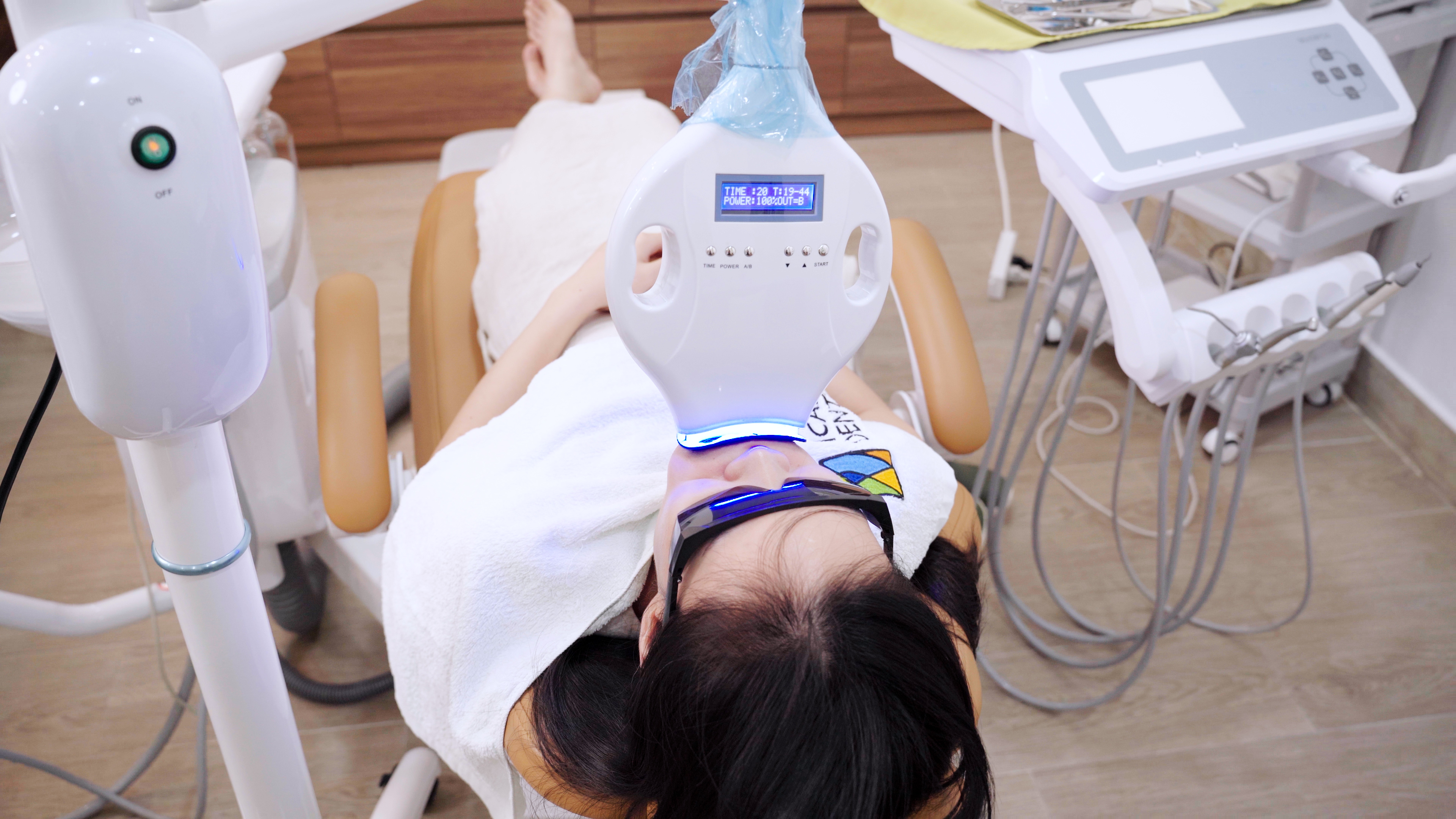 LED teeth whitening procedure at Picasso Dental Westlake